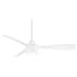 MinkaAire Skinnie 44" 3 Blade Indoor / Outdoor LED Ceiling Fan with Remote Control Included Flat White